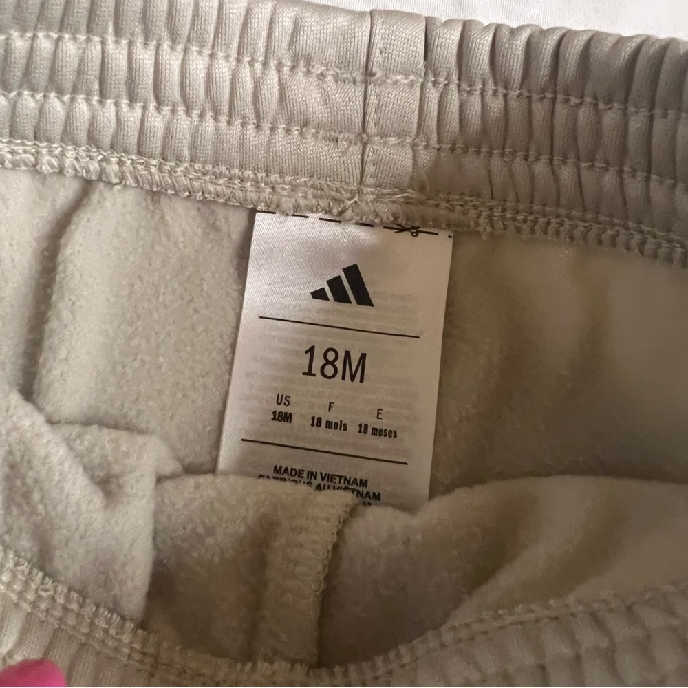 adidas Kids Beige‎ Sweatpants & Hoodie Set - Picture 3 of 4